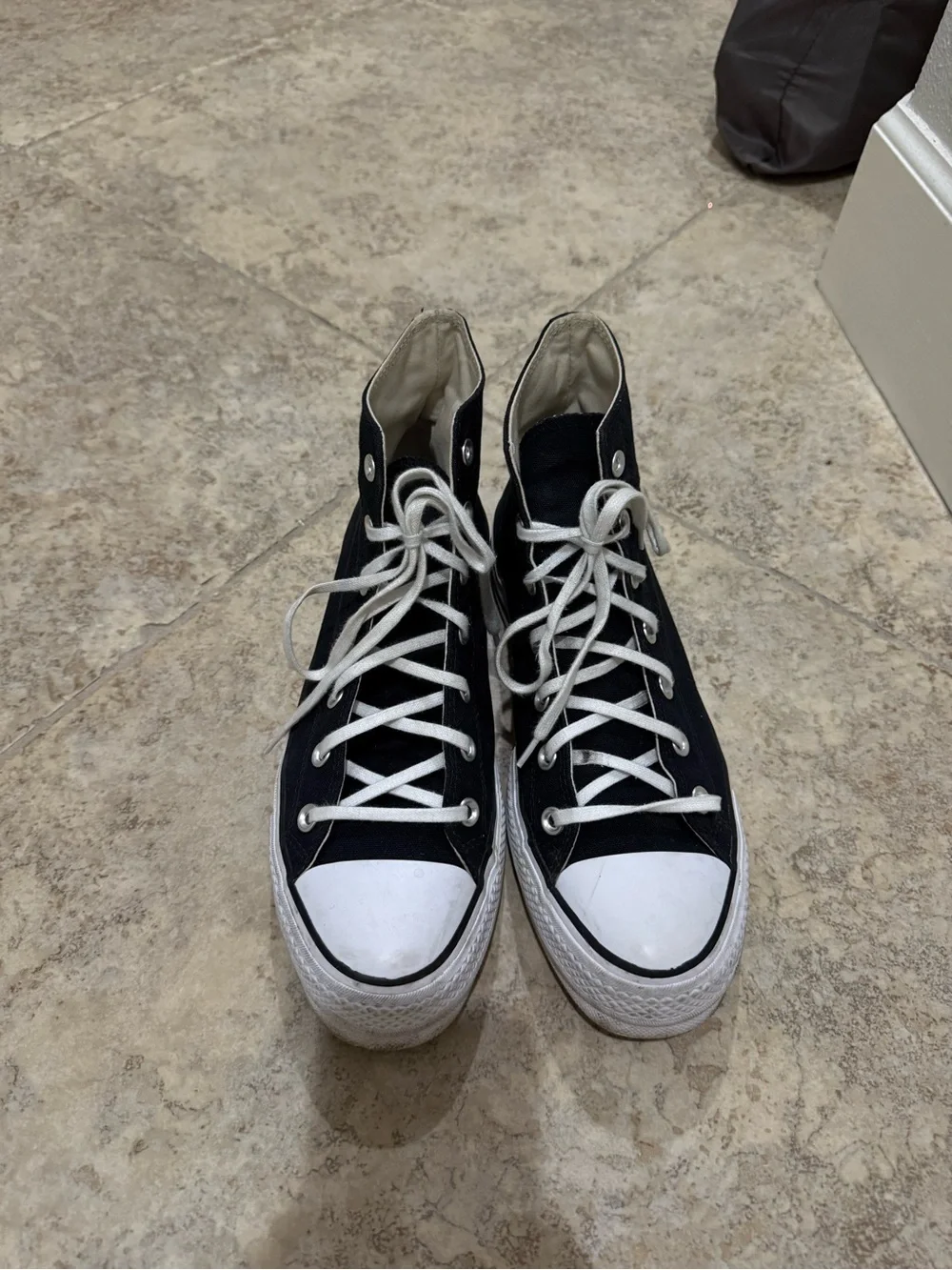 Converse Chuck Taylor All Star Platform High Top Sneakers Black Canvas | Women’s